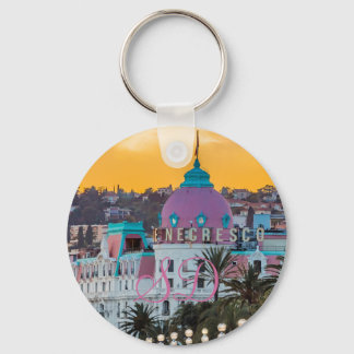 Chaveiro Hotel Negresco, hotel de luxo famoso, em Nice, Fra
