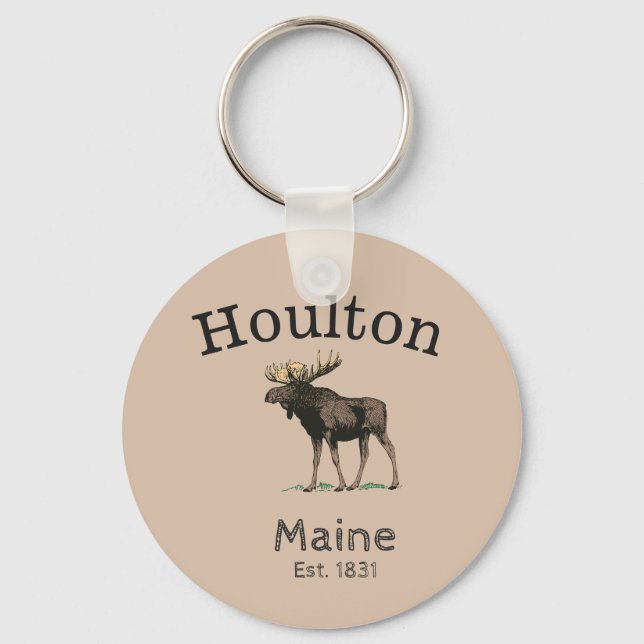 Chaveiro Houlton Maine Moose (Frente)
