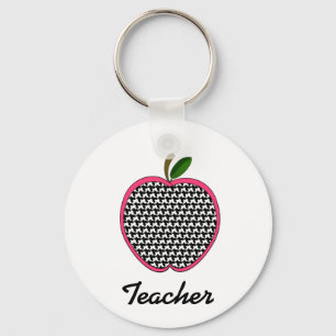 Chaveiro Houndstooth Apple do professor com