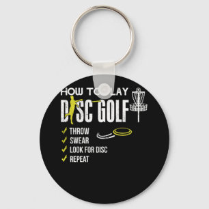 Chaveiro How To Play Disc Golf Frisbee Disc Humor Disc
