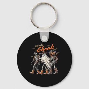 Chaveiro Howdy Ghouls Skeleton Cowboy Western Rodeo Hallowe