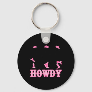 Chaveiro Howe Western Skeleton Cowgirl Dançando Halloween