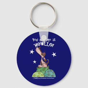 Chaveiro Howling Basset Hound Night