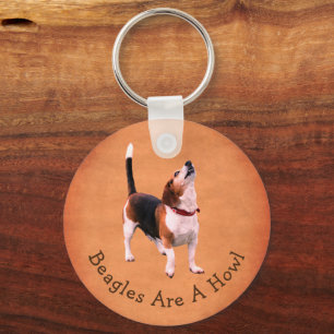 Chaveiro Howling Beagle Dog Cute Personalizado