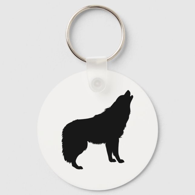 Chaveiro Howling Wolf Silhouette (Frente)