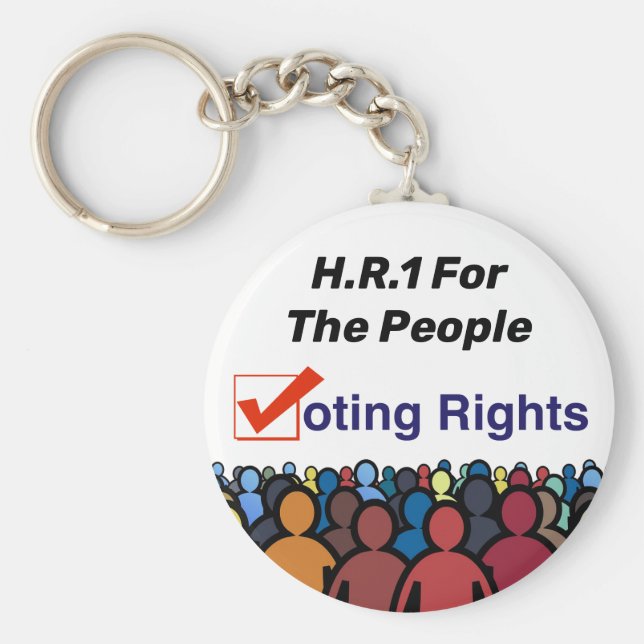 Chaveiro HR1 Direitos De Voto Para A Lei Pessoas (Frente)
