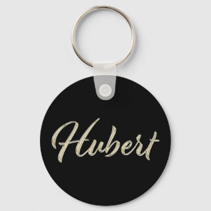 Chaveiro Hubert Name whitegold Button Schlüsselanhänger