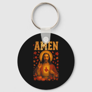 Chaveiro Hugvyn Amen Outono Jesus Versículos da Bíblia Cris