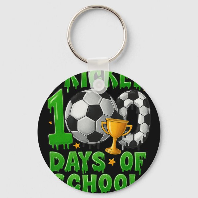 Chaveiro Hugvyn Eu Chutei 100 Dias De Futebol Escolar Drip  (Frente)