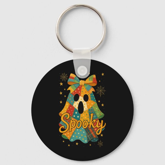 Chaveiro Hugvyn Halloween Patchwork Spooky Ghost Arco Prepp (Frente)