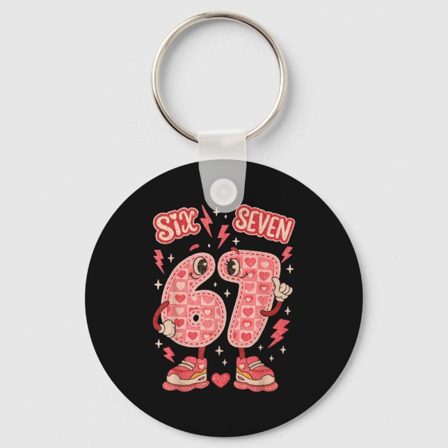 Chaveiro Hugvyn Six Seven Amor de Valentine 67 Preppy Coque (Frente)