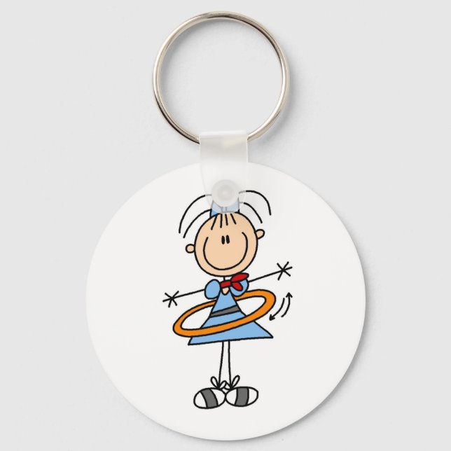 Chaveiro Hula Hoop Stick Figura T-shirts e presentes (Frente)
