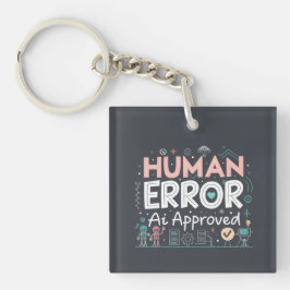 Chaveiro Human Error Ai Approved Robot Art