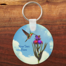 Hummingbird Iris Flor Personalizado