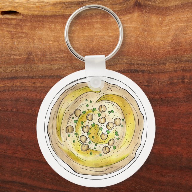 Chaveiro Hummus Houmous — Comida do Médio Oriente (Frente)