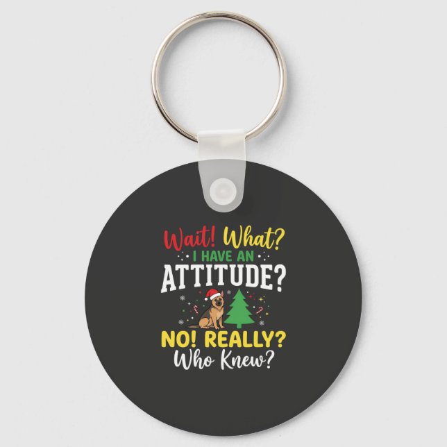 Chaveiro Humor Atitude Cachorro Natal (Frente)