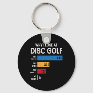 Chaveiro Humor de Jogador de Golfe de Disco Engraçado Por q