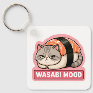 Chaveiro Humor de Wasabi Gato Mal-Humorado Engraçado Meme d