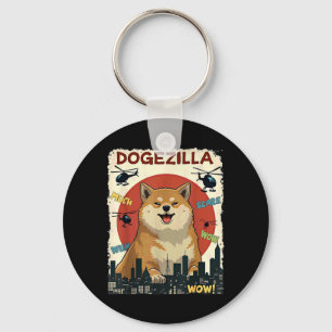 Chaveiro Humor Dogezilla Shiba Inu Cachorro Halloween