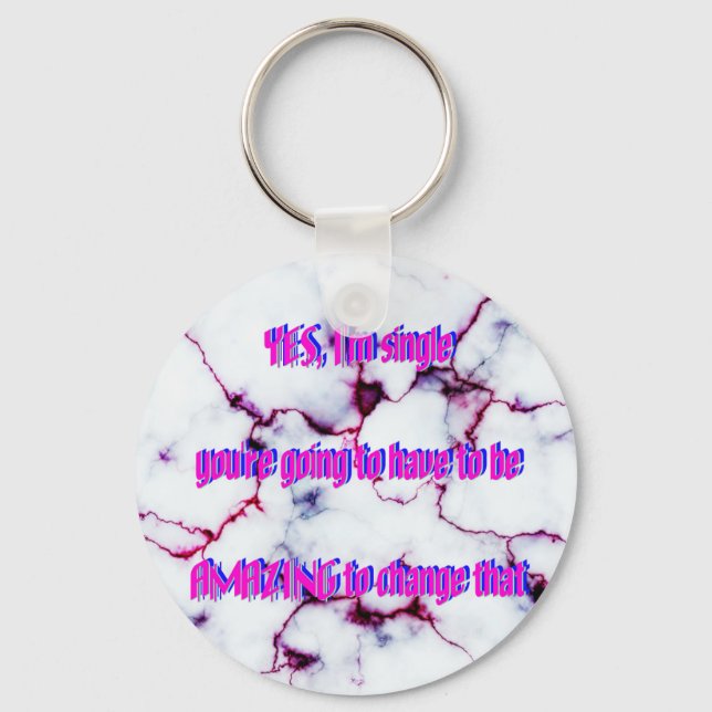 Chaveiro Humor - Incrível e Solteiro (Frente)