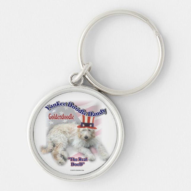 Chaveiro Humor Policial Goldendoodle (Frente)