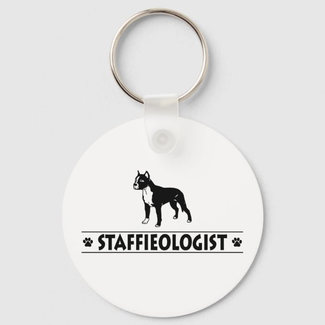 Chaveiro Humorous Staffordshire Bull Terrier (Frente)