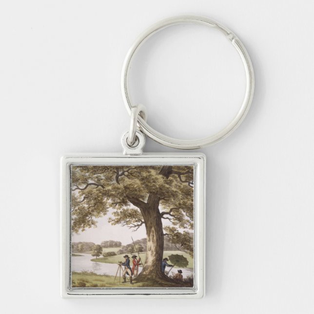 Chaveiro Humphrey Repton que examina com um Theodolite (Frente)