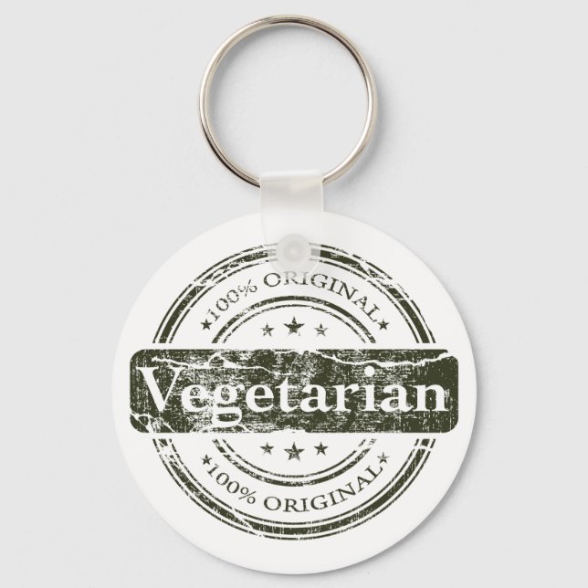 Chaveiro Hundred percent vegetarian (Frente)