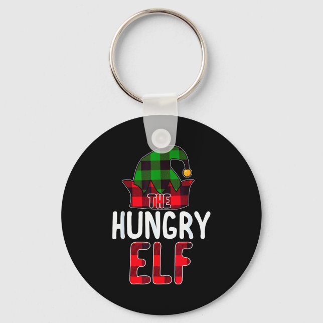 Chaveiro Hungry Elf Matching Family Group Christmas Party P (Frente)