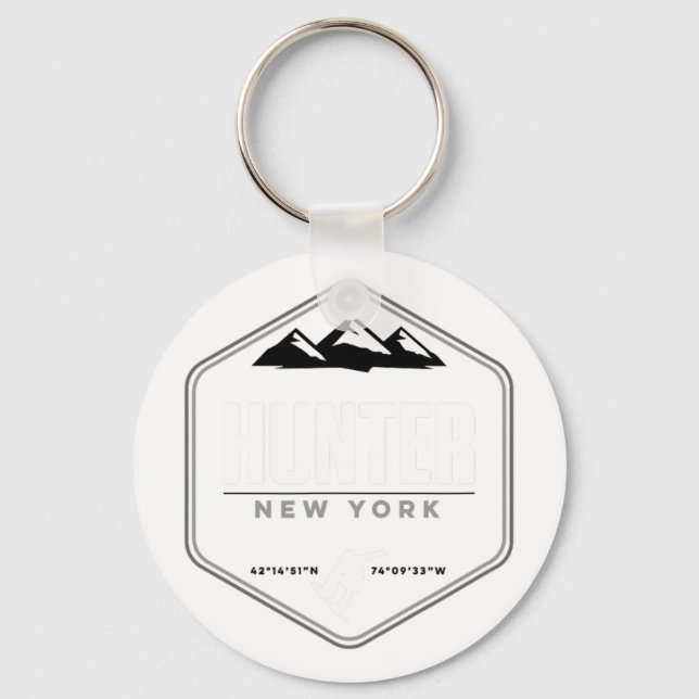 Chaveiro Hunter Mountain Ny Snowboard T (Frente)