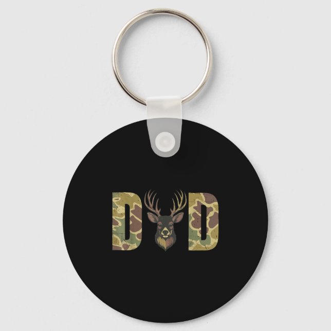Chaveiro Hunting Dad Camo Deer Hunting Gift From Son Daught (Frente)