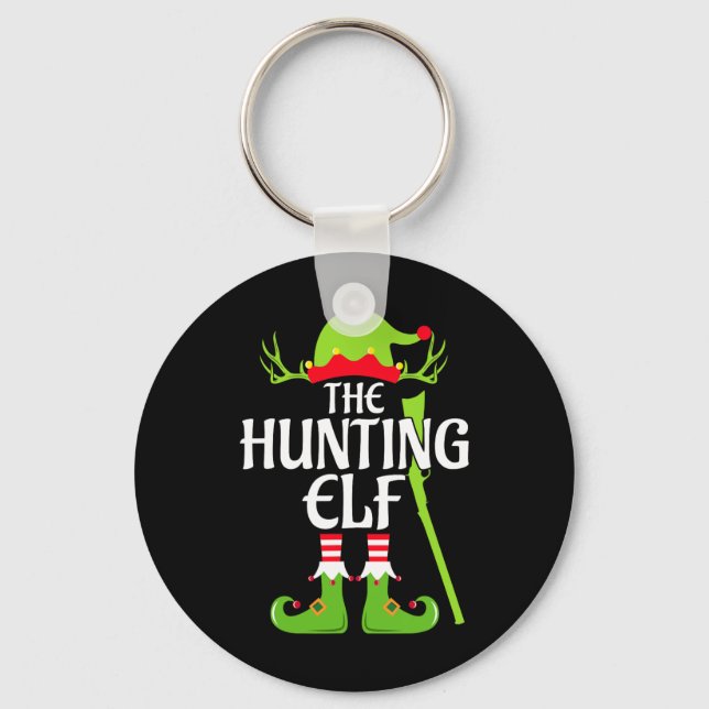 Chaveiro Hunting Elf Matching Family Group Christmas Party  (Frente)