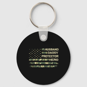 Chaveiro Husband Pai Protetor Hero Camo Flag Fa