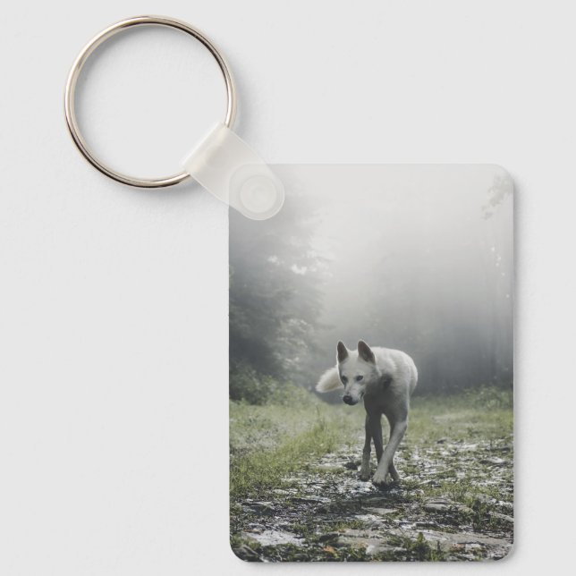 Chaveiro Husky Siberiano Branco (Frente)