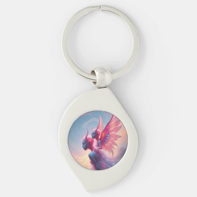 Chaveiro Hüterinnen des Himmels – Elara & Vireya (Frente)