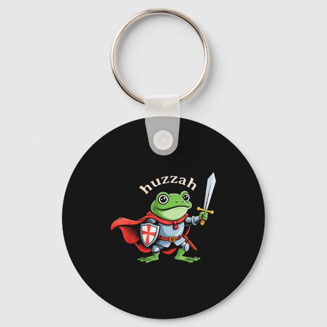 Chaveiro Huzzah Frog Knight Funny Sword Meme Quote Medieval (Frente)