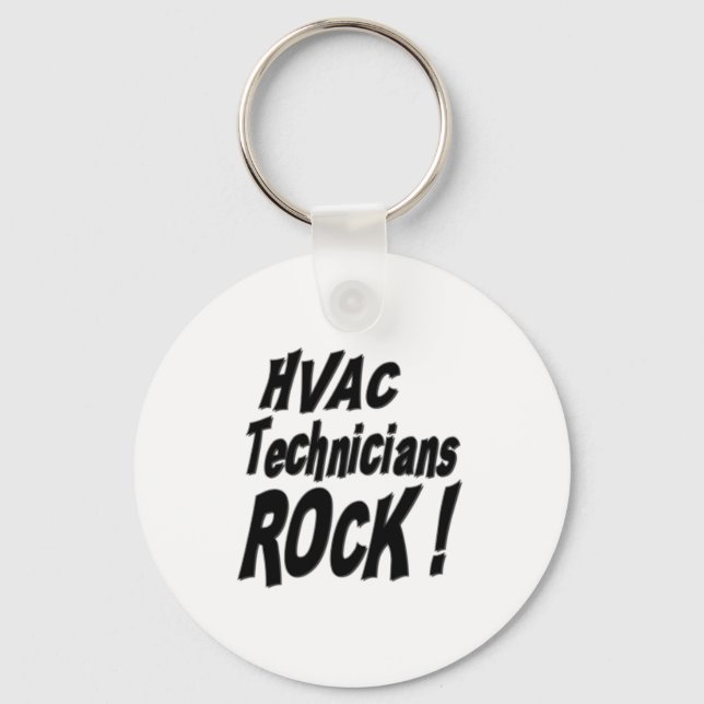Chaveiro HVAC Technicians Rock! Keychain (Frente)