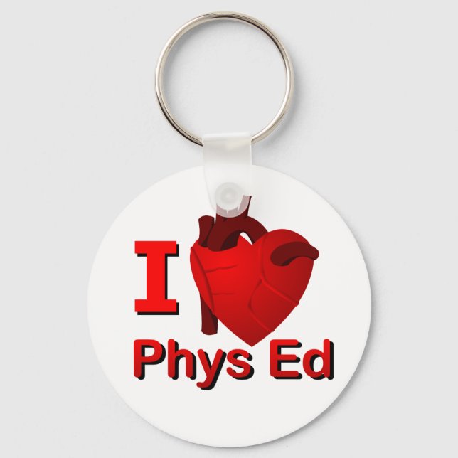 Chaveiro I <3 Phys Ed (Frente)