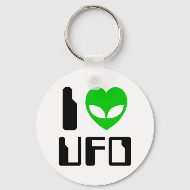 Chaveiro I Alienígena Heart UFO (Frente)