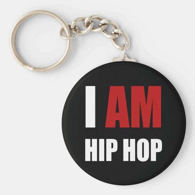 CHAVEIRO "I AM HIP HOP" - LETRA VERMELHA (Frente)