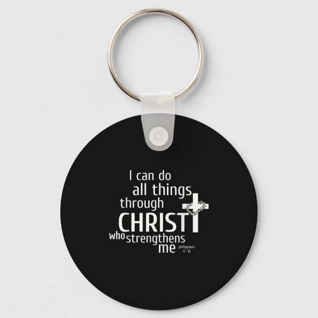 Chaveiro I Can Do All Things Through Christ - Christian Gif (Frente)