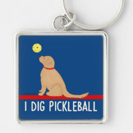 Chaveiro I Dig Pickleball Golden Retriever Keychain