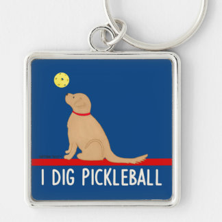Chaveiro I Dig Pickleball Golden Retriever Keychain