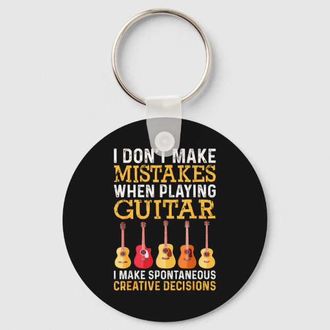 Chaveiro I Don't Make Mistakes When Playing Guitar Funny Gu (Frente)