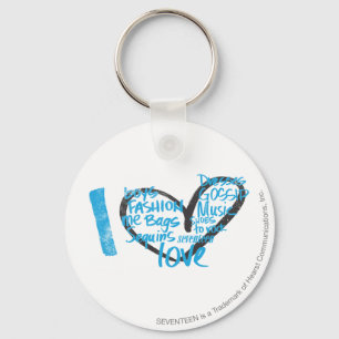 Chaveiro I Grafite Aqua Coração