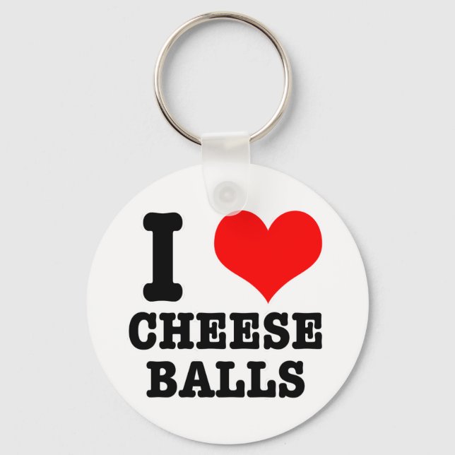 CHAVEIRO I HEART (AMOR) CHEESE BALLS (Frente)