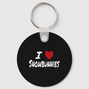 Chaveiro I Heart (amor) Snowbunnies Skiing Snowboard Att
