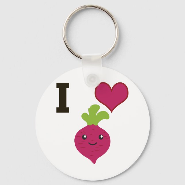 Chaveiro I Heart Beets (Frente)