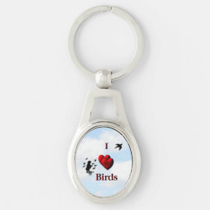 Chaveiro I Heart Birds / Feed the Birds