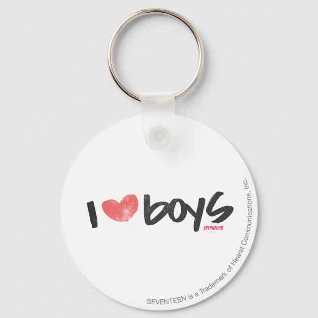 Chaveiro I Heart Boys Pink (Frente)
